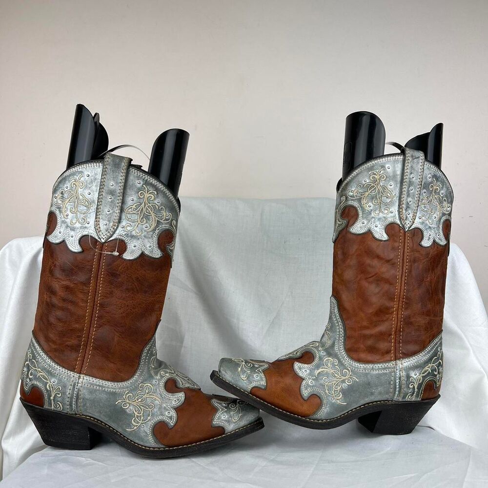 Women’s Rockin Country Cowboy Leather Boots RC5074 Size 8.5 М